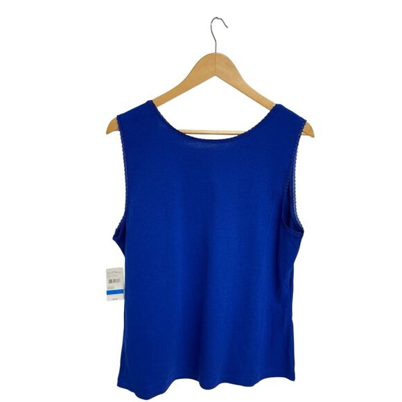 Studio Works women's Basic top sleeveless royal blue size XL - Picture 4 of 11